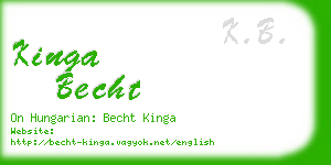 kinga becht business card